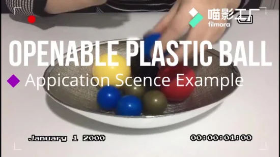 Bola de flotación hueca de dos mitades de plástico personalizada